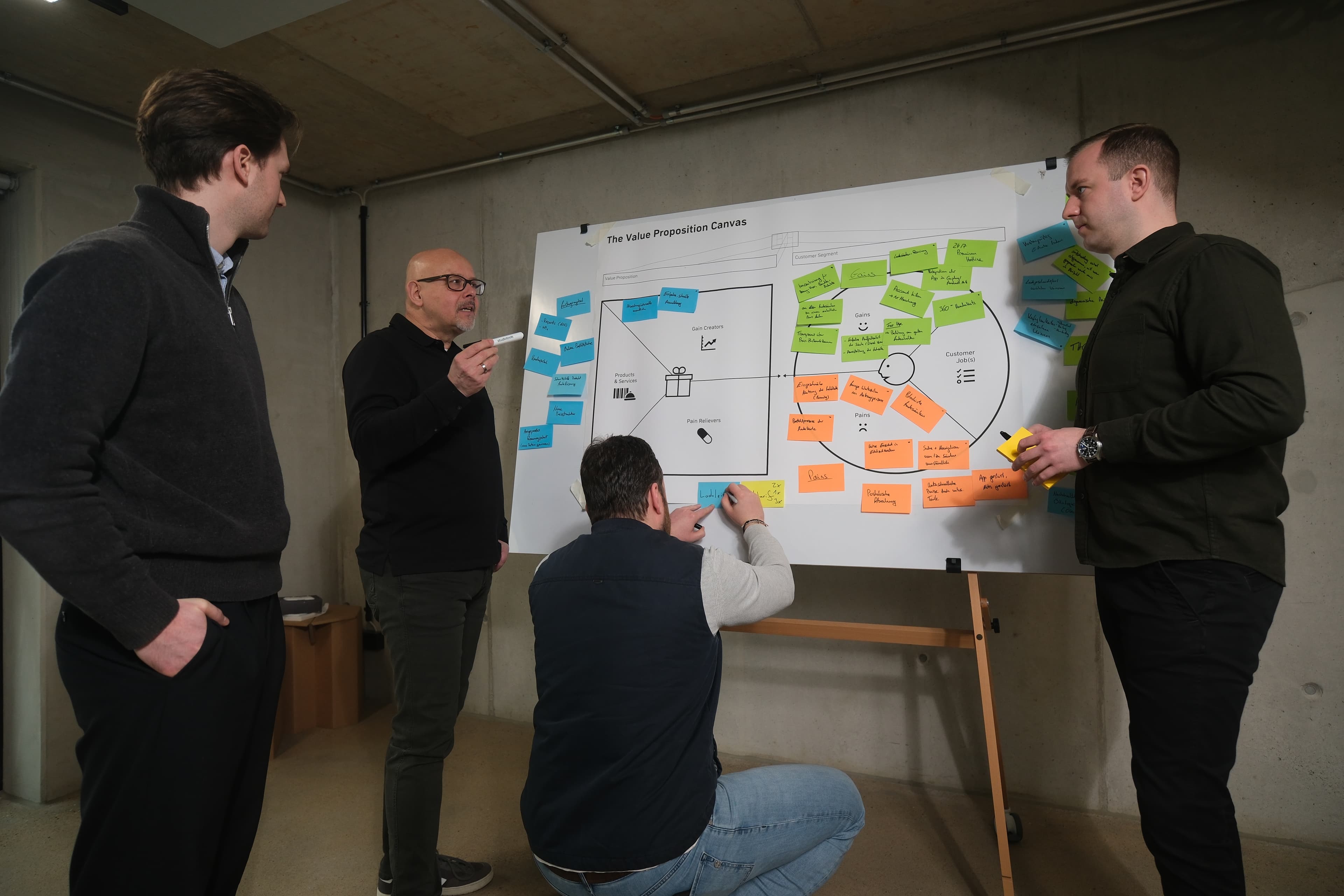 KI-Workshop bei Kreutz & Partner: Team erarbeitet Value Proposition Canvas